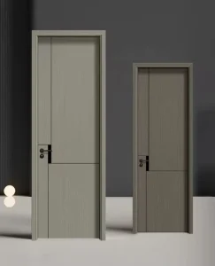 Modern Customized Single Aluminum Fireproof Security Entry Door for Homes