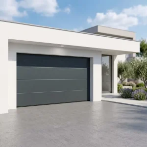 Modern Customized Steel Garage Door Overhead Electric Motor Finished Outdoor Anti-Theft Door for Villa Exterior