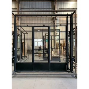 Modern Design Cost Effective Laminated Tempered Glass Steel Door for Exterior for Houses Villas Warehouses Apartments Hotels