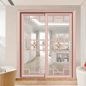 Modern Design Heavy Duty Double Glass Aluminium Alloy Sliding Blind Door Thermal Break for Interior for Villas Factory Price