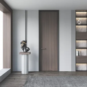 Modern Designed Aluminum Wood Interior House Door Sound Insulation Windproof
