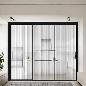 Modern Designed Extremely Narrow Aluminum Alloy Glass Sliding Door Sound Insulation Clear Glass 5 Year Warranty for Interior