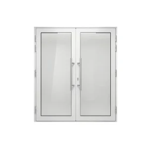 Modern Double Door Tempered Glass Stainless Steel Frame Fireproof Waterproof Thermal Break Insulated Security Door