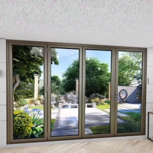 Modern Double Glass Sliding Door Exterior French Casement for House Villa Finished Aluminum Alloy Suitable Size