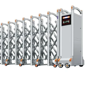 Modern Durable Stainless Steel Trackless Automatic Retractable Security Gate CE Certified Remote Control Outdoor Gate