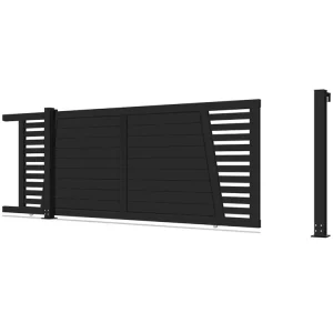 Modern Electric Automatic Suspended Retractable Aluminum Alloy Courtyard Sliding Gate for Villa