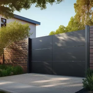 Modern Entrance Outdoor Driveway Automatic Archite Gate Heavy Smart Steel Residential Security Driveway Residential Duty