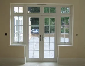 Commercial PVC/Vinyl Swing Casement Door with Double Glass for Balcony