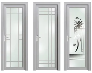 Modern Exterior Aluminum Casement Door Security Tempered Glass Hinged Door 5 Year Warranty for Villa Entry Hotel Commercial