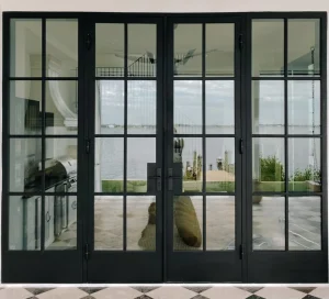 Modern Exterior Front Entry Door with Tempered Glass, Custom Design, Single Double French Door