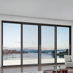 Modern Exterior Tempered Glass Door with Fly Screen for Residential Aluminum Sliding Door