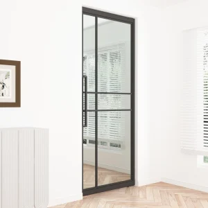 Modern Finished Steel-Framed Sliding Glass Door with Side Opening and Soft Closer
