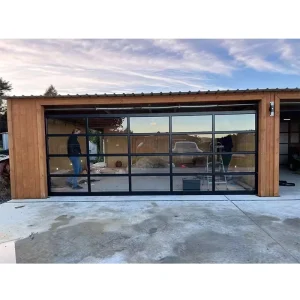 Modern Folding Full-View Automatic Overhead Garage Door