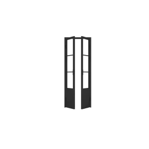 Modern French Balcony Wrought Iron Side Opening Crittall Door Fiberglass Steel Glass Decoration Finished Villa Interior