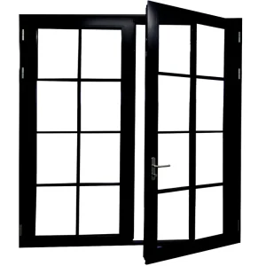 Modern French Design 71*92 Inch Aluminum Alloy Rotating Glass Door Hinged Panels for Mall Wide View North American Market