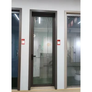 Modern French Glass Door Black Aluminum Frame Waterproof Front Entry Casement Swing Door