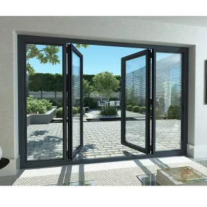Modern French Store Cafe Balcony Swing Luxury Glass Aluminum Double Interior Middle Pivot Door