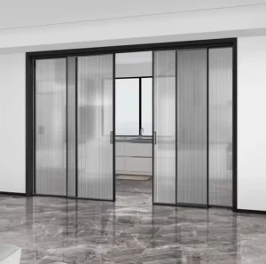 Modern Frosted Glass Aluminum Sliding Door for Privacy, Office or Balcony Use