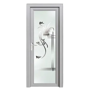 Modern Frosted Glass Bathroom Door