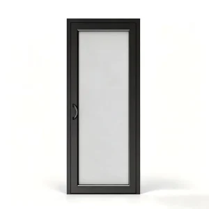 Modern Glass Elevator Swing Door with Custom Size for Hospital and Hotel Use Full Transparent Tempered Safety Glass