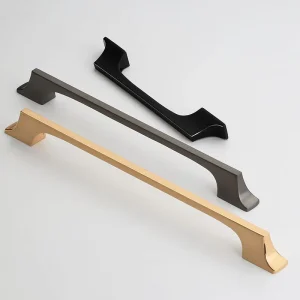 Modern Gunmetal Kitchen Cabinet Door Handles and Furniture Drawer Pulls