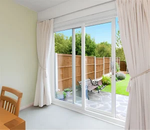 Modern Heavy Duty Aluminum Alloy Sliding Glass Door Double Glazing Tempered Glass Windproof Design Interior Supermarket Balcony