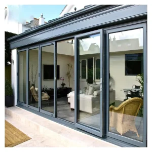 Modern Heavy-Duty Aluminum Alloy Sliding Glass Doors for Villa Balconies with Double-Glazed Tempered Glass, Waterproof, Custom Color
