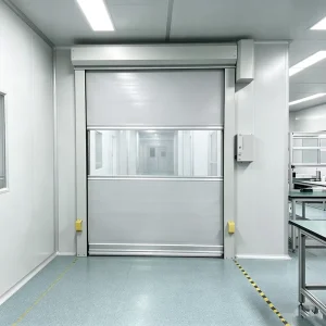 Modern Heavy-Duty PVC Industrial High-Speed Roller Shutter Door with Safety Sensor, Thermal Insulation, and Waterproofing