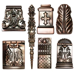 Modern Hotel 304 Stainless Steel Decorative Door Head Flower Sword Tower Single-Sided Concave Convex