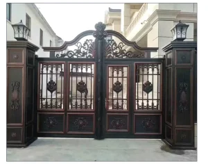 Modern House Gate Customized Grill Designs Aluminium Alloy Courtyard Gate