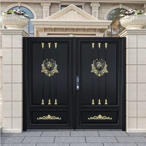 Modern House Gate Factory Customized Grill Designs Aluminium Alloy Courtyard Gate