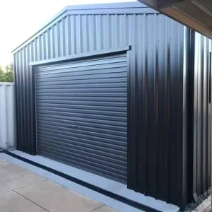 Modern Industrial Aluminum Rolling Shutter Garage Door, Manual or Electric, Windproof