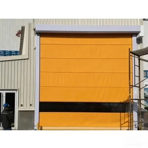Modern Industrial PVC Roller Shutter Doors for Shops and Villas Customizable Colors and Sizes Automatic Outdoor Windproof Fast Door