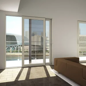 Modern Interior Hotel Aluminum Glass Sliding Door Double Glazing Tempered Glass