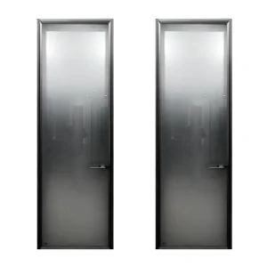Modern Interior Sliding Door Kit Side-Opening Aluminum Glass Hidden Track Fittings Hardware Finished Surface