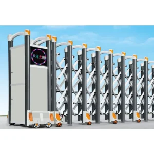 Modern Large Size Aluminum Telescopic Anti-Theft Gate Heavy Duty Electric Main Gate for Villa Outdoor Use & Warehouse