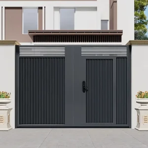 Modern Manual Swing and Sliding Aluminum Gate with Anti-Collision System for Villa, Apartment, or Hotel
