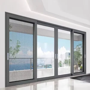 Modern Minimalist Heavy duty Sliding Balcony Door Living Room Glass Sound Insulation Sliding Door Villa Outdoor Door