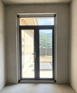 Modern Minimalist Outward Open Thermal Break Aluminum Door Double Glazed Tempered Glass Soundproof Waterproof for Villa Balcony