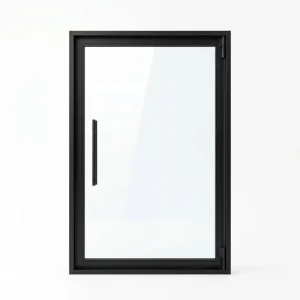 Modern Minimalist Waterproof Tempered Glass Entrance System Pivot Door for Office Building Home Office Entry
