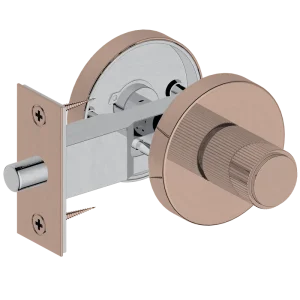 Modern OEM Door Lock Hardware Accessories Privacy Handle for Interior Bedroom Doors, Brass Glass