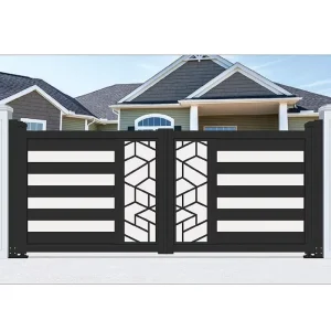 Modern Outdoor Aluminum Classical Courtyard Gate for Villa Entry, Custom Designs