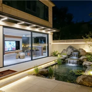 Modern Panoramic Sliding Glass Door with Wide Clear View Design Smooth Track System Energy Efficient Construction