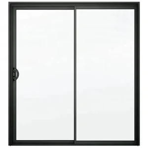 Modern Patio Thin Frame Aluminum Exterior Slide Glass Door With German Hardware