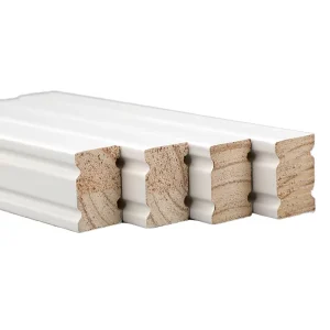 Modern Pine MDF White Primed Door Jamb Casing for Hotel and Villa