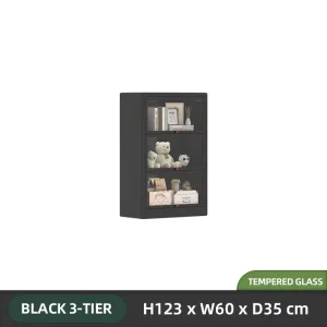 Modern Sideboard Cabinet Multi layer Enclosed Carbon Steel Flip Visible Door Adjustable Shelves Kitchen Buffet Home Furniture