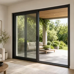 Modern Slim-Frame Sliding Aluminum Door for Apartments