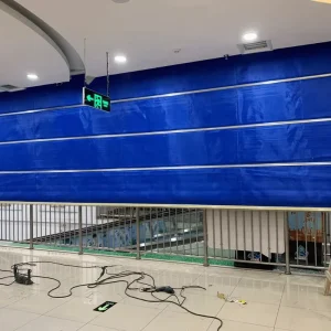 Modern Steel Fireproof Rolling Door with Finished Surfaces Can Withstand 135C Temperatures for Supermarkets