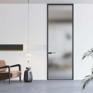 Modern Style Indoor Aluminum Alloy Glass Door Swing Open Inwards for Courtyard Balcony for Hotels