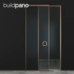 Modern Style Kitchen Ghost Door Minimalist Design Invisible Track Extremely Narrow Suspension Sliding Glass Door